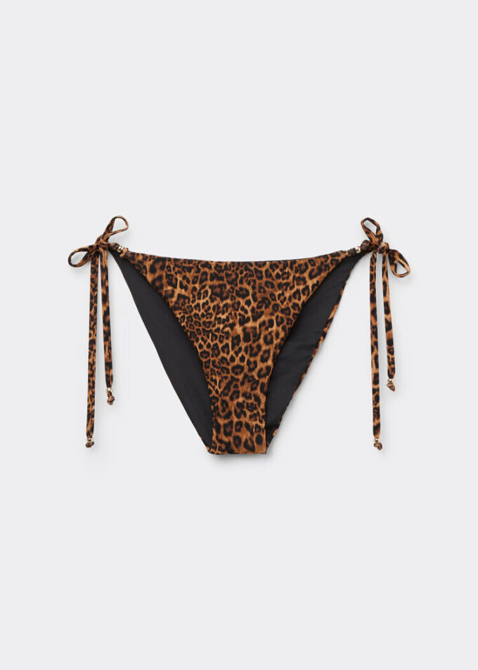 Wild Animalier String Swimsuit Bottoms