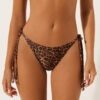 Wild Animalier Thong Swimsuit Bottoms